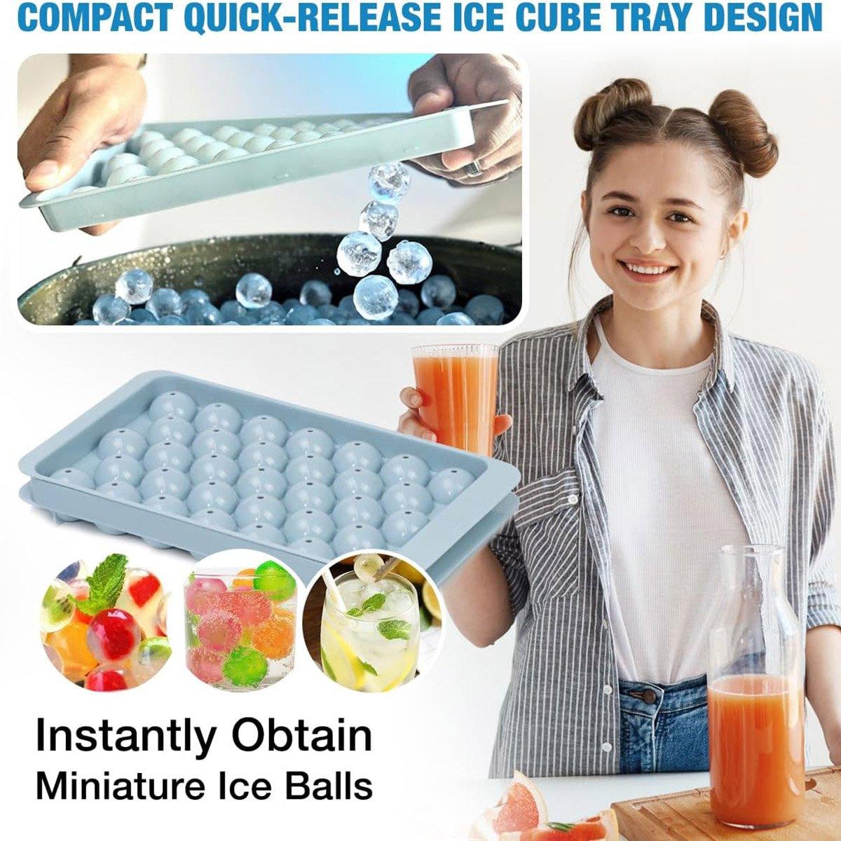 Food Storage: 3 Layer Ice Cube Tray Mold Home Ice Compartment Press for Freezer Storage