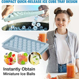 3 Layer Ice Cube Tray Mold Home Ice Compartment Press for Freezer Storage