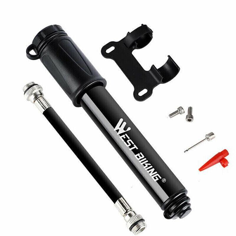 Bicycle Parts: Aluminium Mini Bicycle Air Pump Bike Hand Ball Inflator Portable Cycling Tyre