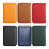 Phone Cases & Screen Protectors: Leather Card Holder Wallet Pocket for iPhone 14 13 Pro Max with Snap-On Attachment - Black