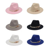 Women's Sleepwear: Jazz Hat Autumn Winter Retro Large Brim Hat for Men and Women Stylish Headwear - Beige