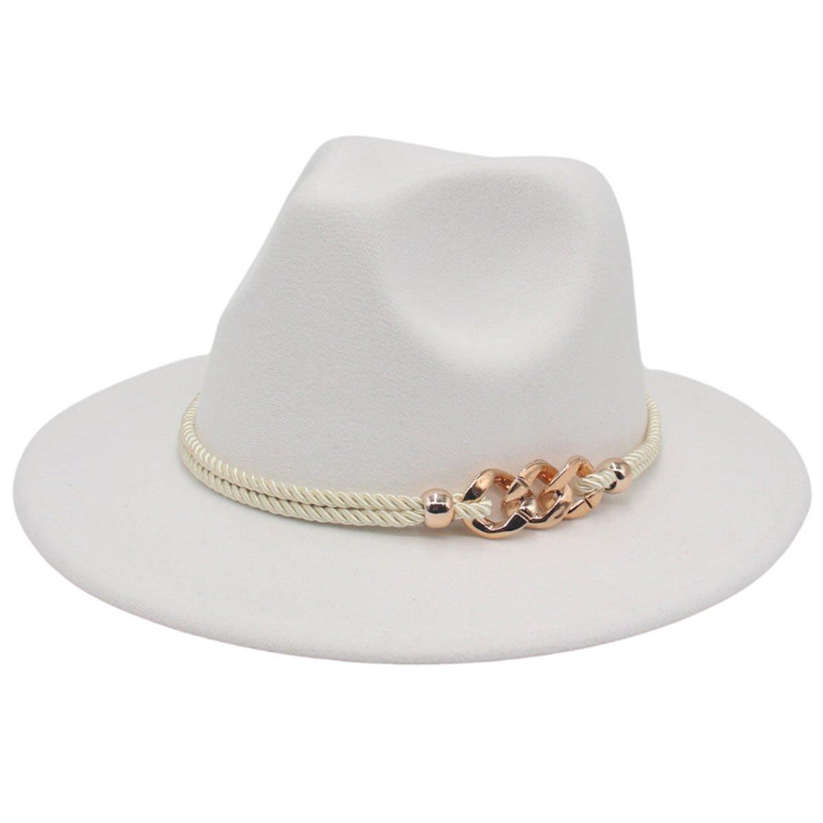 Women's Sleepwear: Jazz Hat Autumn Winter Retro Large Brim Hat for Men and Women Stylish Headwear - Beige