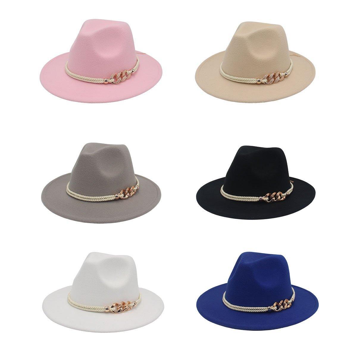 Women's Sleepwear: Jazz Hat Autumn Winter Retro Large Brim Hat for Men and Women Stylish Headwear - Black