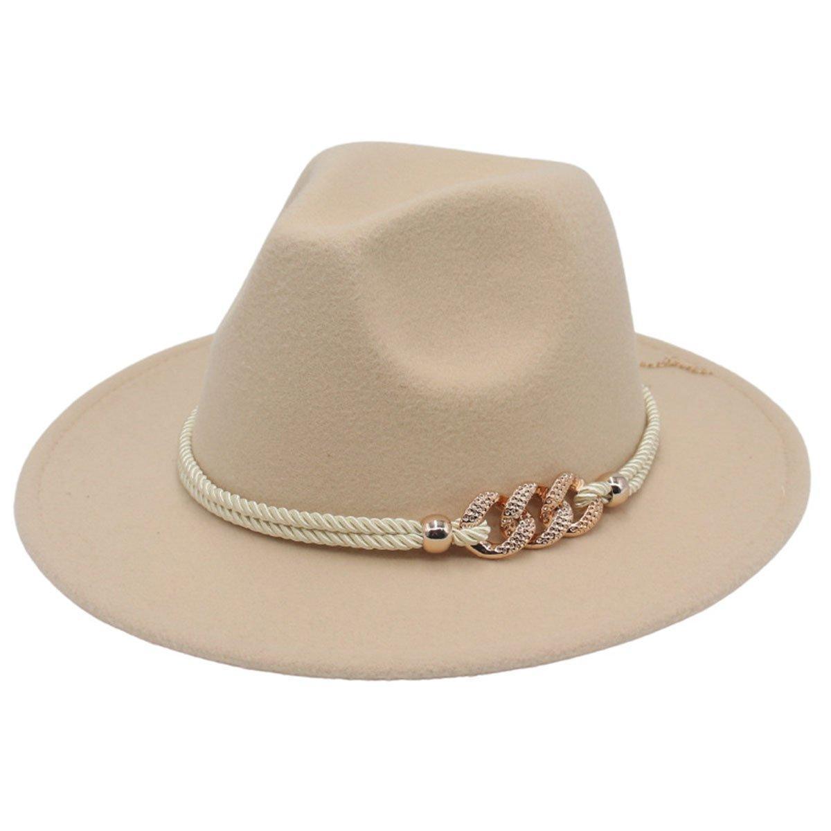 Women's Sleepwear: Jazz Hat Autumn Winter Retro Large Brim Hat for Men and Women Stylish Headwear - Black