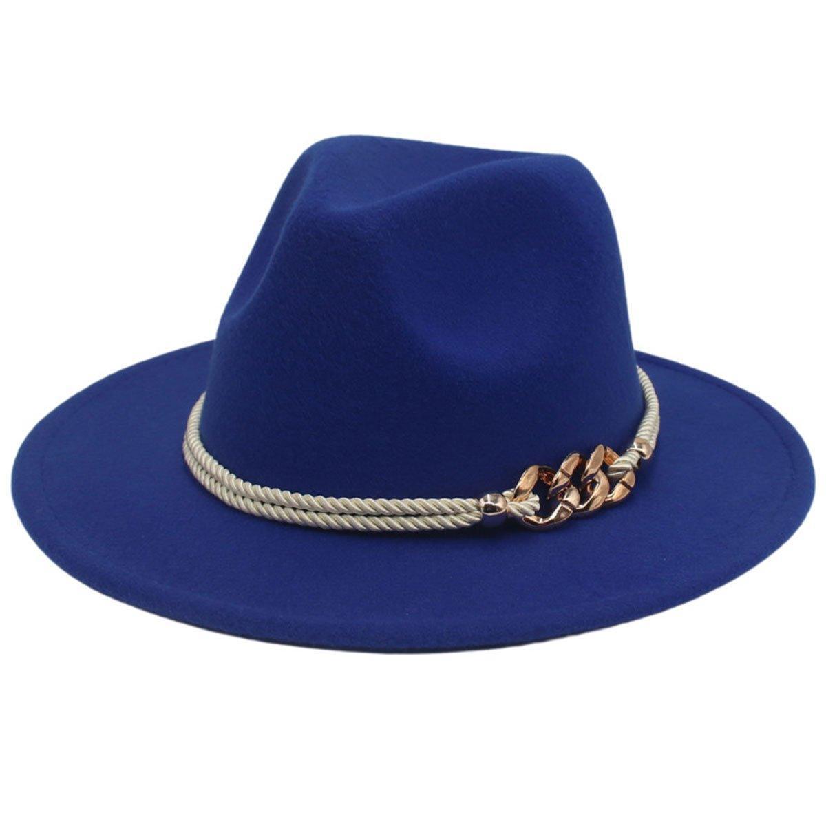 Women's Sleepwear: Jazz Hat Autumn Winter Retro Large Brim Hat for Men and Women Stylish Headwear - Black