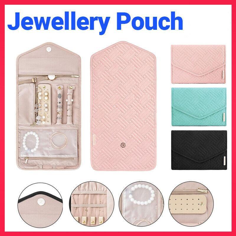 Jewellery Making Kits: Periea Travel Jewellery Roll -Jewellery Travel Pouch Portable Case Box Organiser - Black