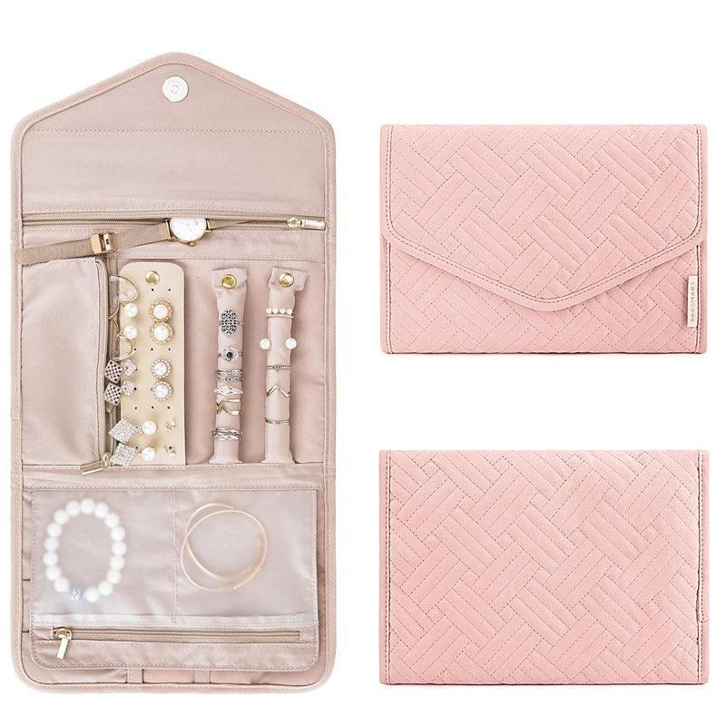 Jewellery Making Kits: Periea Travel Jewellery Roll -Jewellery Travel Pouch Portable Case Box Organiser - Black