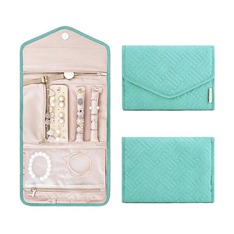 Jewellery Making Kits: Periea Travel Jewellery Roll -Jewellery Travel Pouch Portable Case Box Organiser - Black