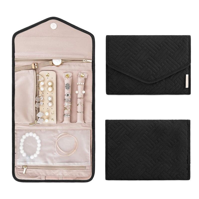 Jewellery Making Kits: Periea Travel Jewellery Roll -Jewellery Travel Pouch Portable Case Box Organiser - Pink