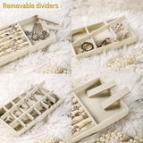 Storage Boxes: 4PCS Flannel Jewelry Storage Trays Necklace Ring Earrings Organizer