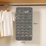 Clothing & Wardrobe Storage: 48 Pockets Jewelry Hanging Storage Organizer Holder Earring Display Pouch Bag - White