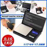 Kitchen Scales: Mini Digital Pocket Scale 0.1g to 1000g Precision Jewellery Kitchen Herb Weighing Tool