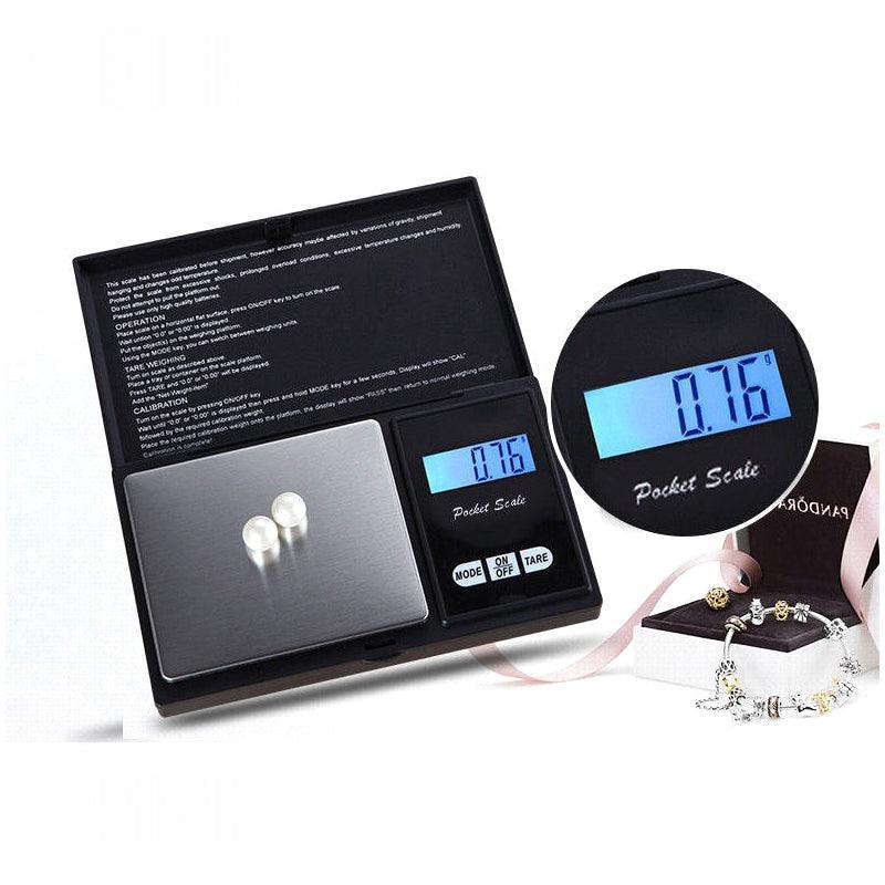 Kitchen Scales: Mini Digital Pocket Scale 0.1g to 1000g Precision Jewellery Kitchen Herb Weighing Tool