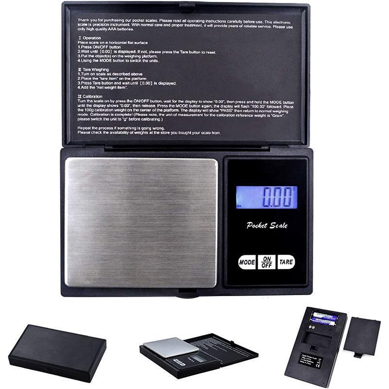 Kitchen Scales: Mini Digital Pocket Scale 0.1g to 1000g Precision Jewellery Kitchen Herb Weighing Tool