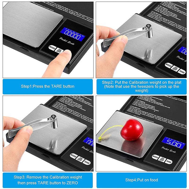 Kitchen Scales: Mini Digital Pocket Scale 0.1g to 1000g Precision Jewellery Kitchen Herb Weighing Tool