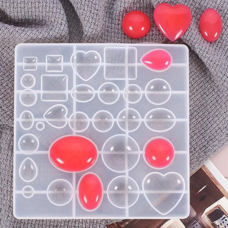 31 Pcs DIY Resin Casting Mould and Pendant Tray Kit for Jewellery Making