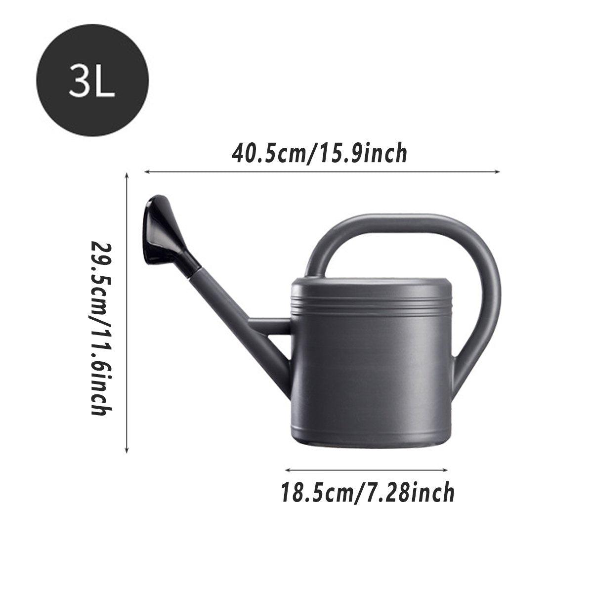 Gardening Tools: 3L Gray Retro Watering Can Long Spout Large Capacity Shower Kettle for Garden