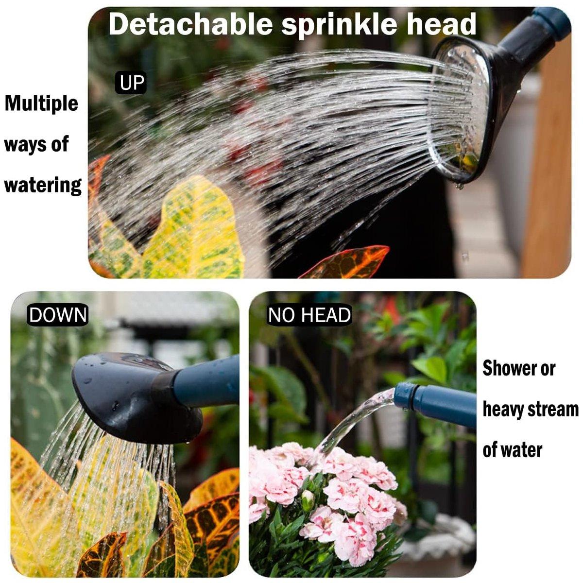 Gardening Tools: 3L Gray Retro Watering Can Long Spout Large Capacity Shower Kettle for Garden