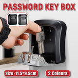 Safes & Lock Boxes: Combination Key Box with Combination Lock for Home Office Security Storage - Grey