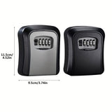 Safes & Lock Boxes: Combination Key Box with Combination Lock for Home Office Security Storage - Grey