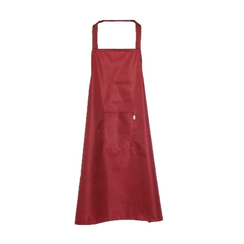 Aprons: Heavy Duty PVC Waterproof Apron for Kitchen Butcher Cleaning 6pcs 106x68cm - Red