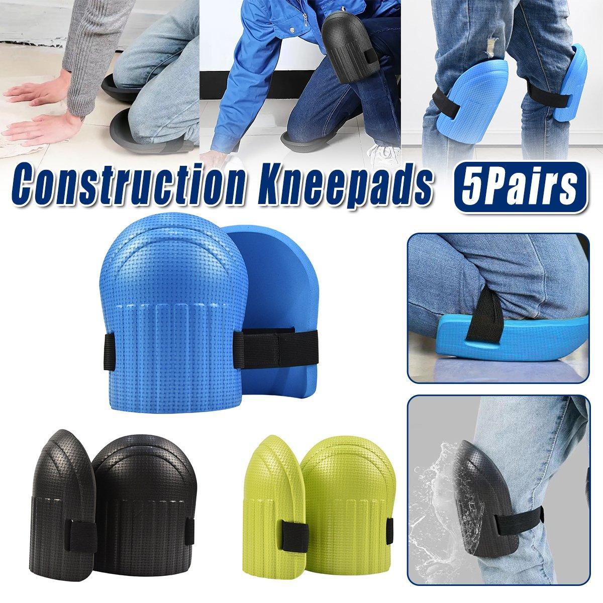 Supports & Braces: Professional Knee Pads for Construction Flooring Tiling Knee Protection Gear - Black