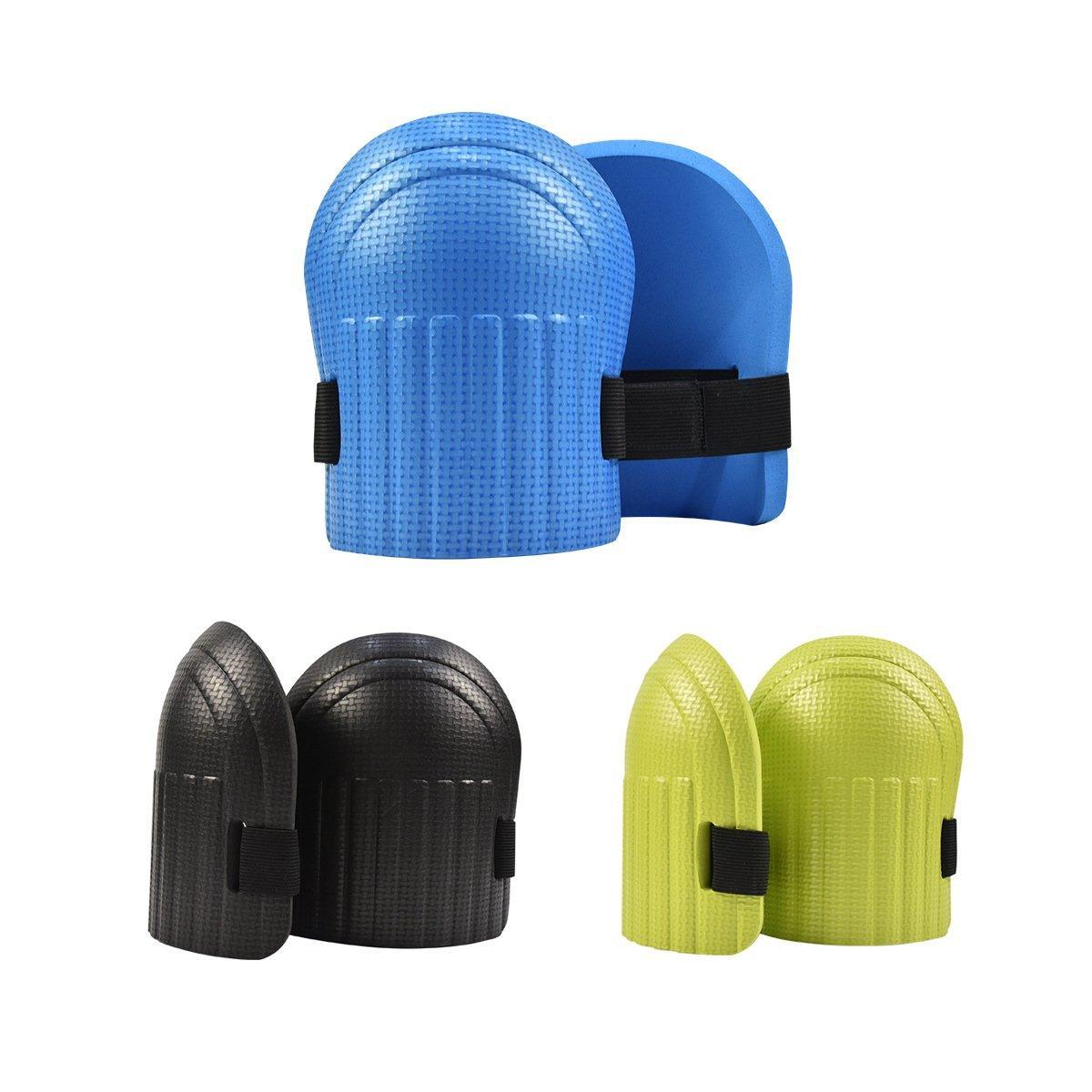 Supports & Braces: Professional Knee Pads for Construction Flooring Tiling Knee Protection Gear - Black