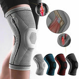Supports & Braces: Red Knee Brace Knee Compression Sleeve Professional Sports Silicone Knee Support - XL