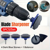 Tool Blades: 5PCS Lawn Mower Blade Sharpener Wind Powered Balancer Hardware Sharpening Tool