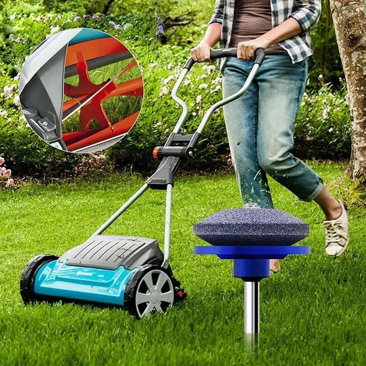 Tool Blades: 5PCS Lawn Mower Blade Sharpener Wind Powered Balancer Hardware Sharpening Tool