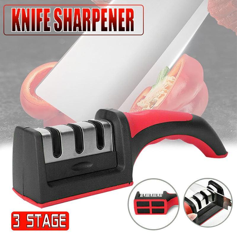 Cutters: Au Knife Sharpener 3 Stage Kitchen Diamond Sharp Knives Scissor Sharpening Tool