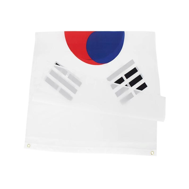 Outdoor Decorations & Lights: Large South Korea Flag Heavy Duty Outdoor Korean 90 X 150 CM - 3ft x 5ft