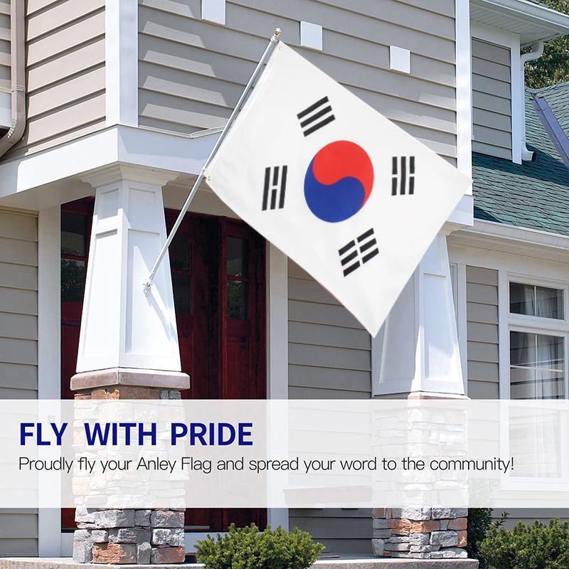 Outdoor Decorations & Lights: Large South Korea Flag Heavy Duty Outdoor Korean 90 X 150 CM - 3ft x 5ft