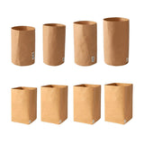 3pcs Washable Kraft Paper Storage Bag for Kitchen Desktop Refrigerator Organizer - S-Square