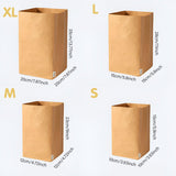 3pcs Washable Kraft Paper Storage Bag for Kitchen Desktop Refrigerator Organizer - S-Square