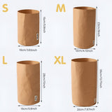 3pcs Washable Kraft Paper Storage Bag for Kitchen Desktop Refrigerator Organizer - XL-Square