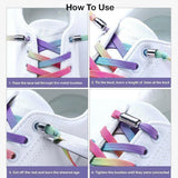 Men's Accessories: No Tie Locked Elastic Shoelace Shoe Lace Lazy Laces Sneakers Sports - NO.22 Silver Grey