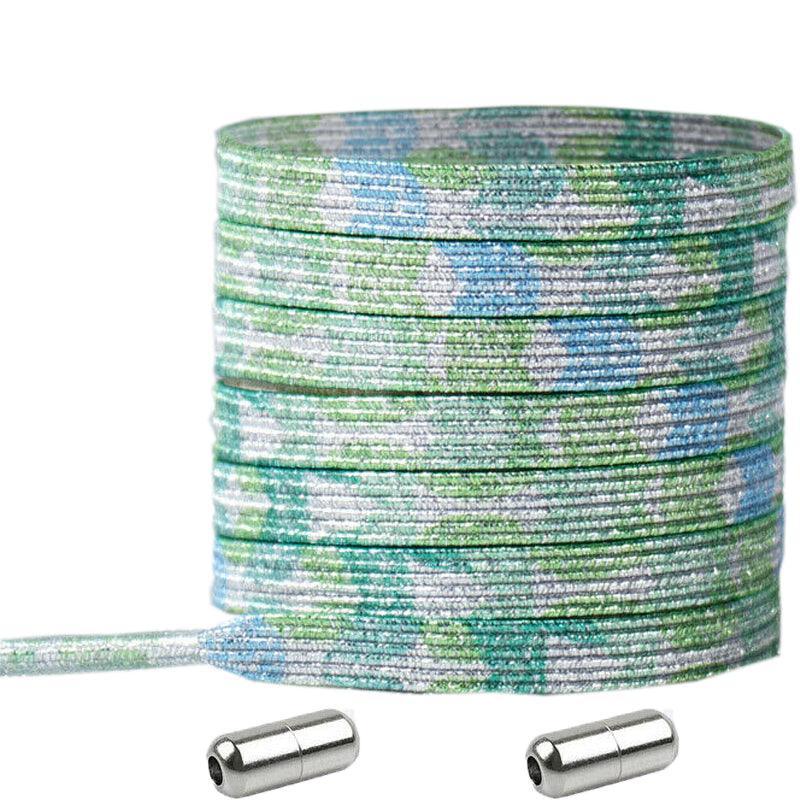 Men's Accessories: No Tie Locked Elastic Shoelace Shoe Lace Lazy Laces Sneakers Sports - NO.23 Silver Green