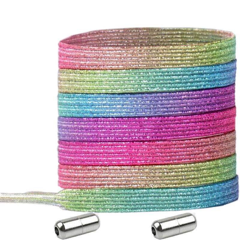 Men's Accessories: No Tie Locked Elastic Shoelace Shoe Lace Lazy Laces Sneakers Sports - NO.3 Rainbow