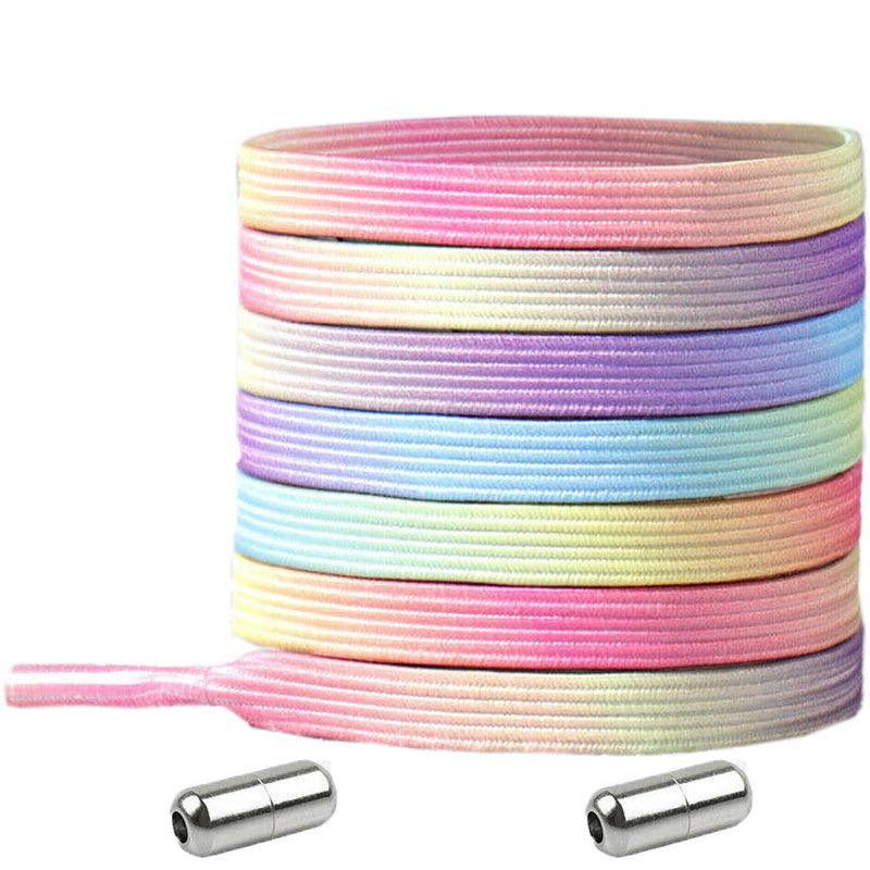 Men's Accessories: No Tie Locked Elastic Shoelace Shoe Lace Lazy Laces Sneakers Sports - NO.3 Rainbow