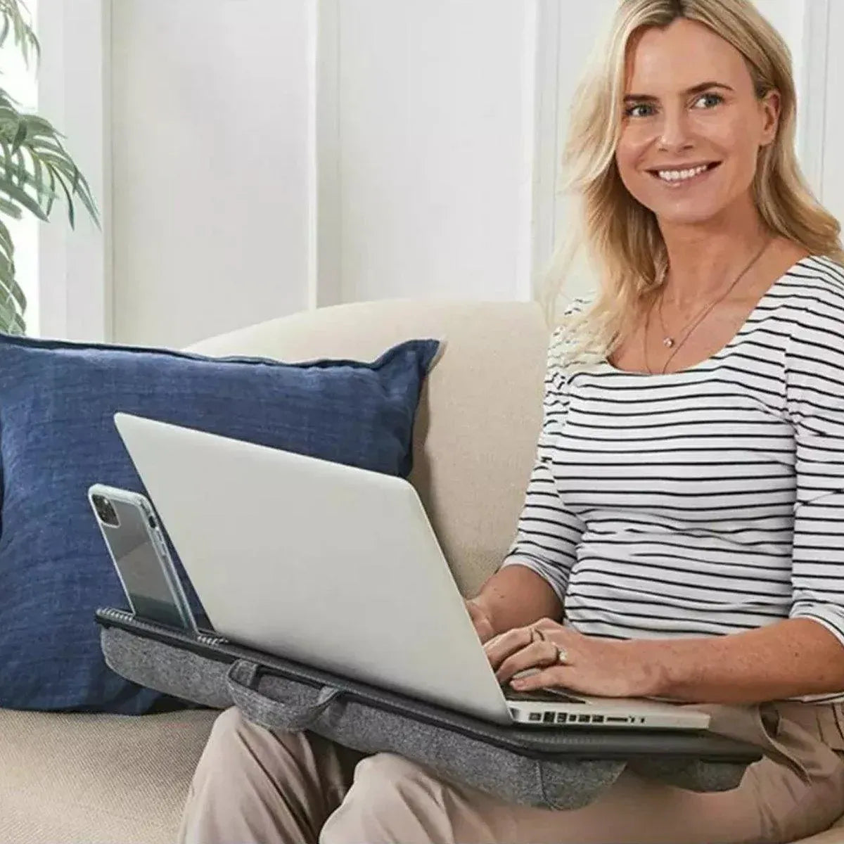Portable Lap Desk with Cushion, Mouse Pad and Phone Slot, 1 Piece