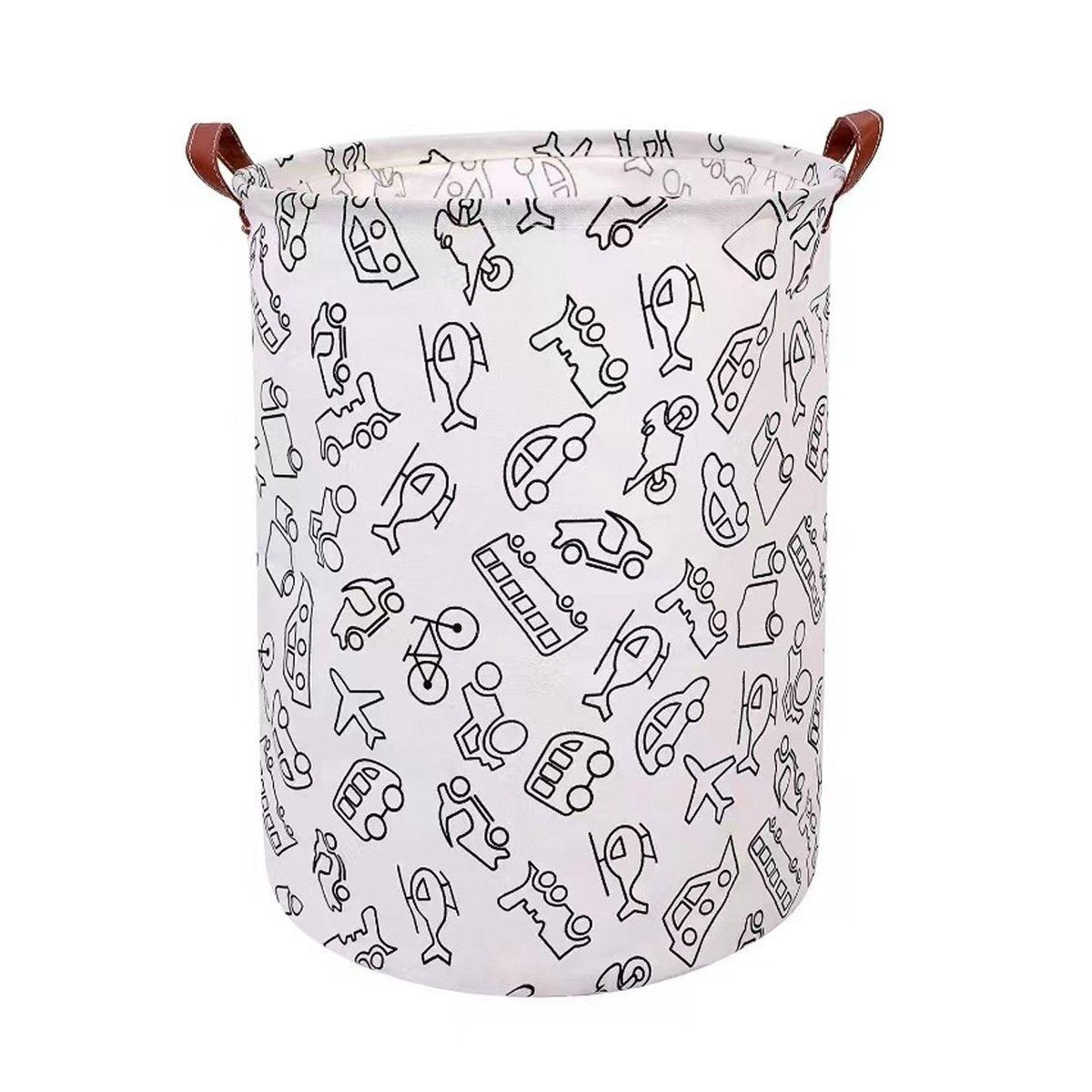 Clothing & Wardrobe Storage: Foldable Laundry Basket Dirty Clothes Hamper Toy Storage Organizer Storage Bin - Black And White Chess