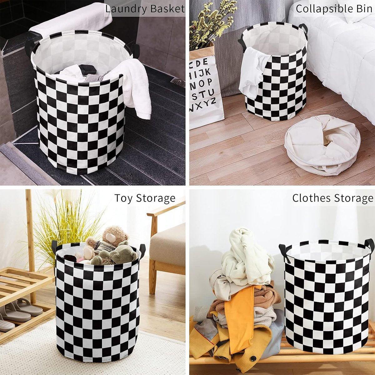 Clothing & Wardrobe Storage: Foldable Laundry Basket Dirty Clothes Hamper Toy Storage Organizer Storage Bin - English Letters
