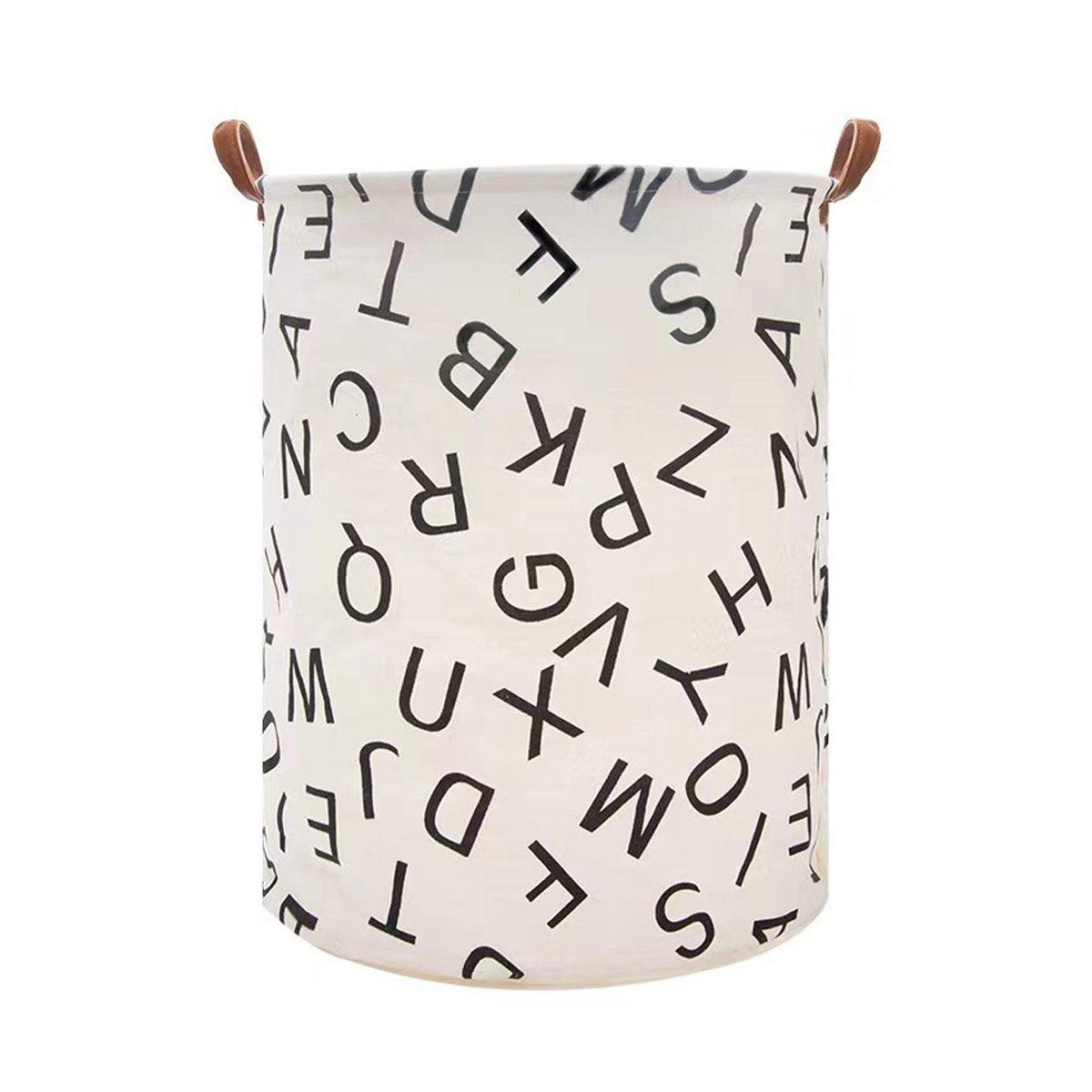 Clothing & Wardrobe Storage: Foldable Laundry Basket Dirty Clothes Hamper Toy Storage Organizer Storage Bin - English Letters