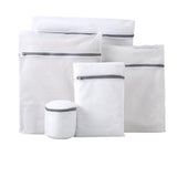 Laundry Baskets: 5pcs Zipper Mesh Laundry Bags Set Clothes Washing Organiser for Delicates - Grey