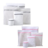 Laundry Baskets: 5pcs Zipper Mesh Laundry Bags Set Clothes Washing Organiser for Delicates - Pink