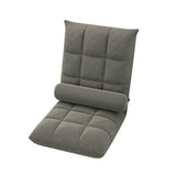 Sofas & Sofa Beds: Floor Lounge Sofa Bed Chair with Lumbar Pillow Folding Adjustable Cushion - Cyan