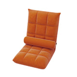 Sofas & Sofa Beds: Floor Lounge Sofa Bed Chair with Lumbar Pillow Folding Adjustable Cushion - Orange
