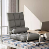 Sofas & Sofa Beds: Floor Lounge Sofa Bed Chair with Lumbar Pillow Folding Adjustable Cushion - Pink
