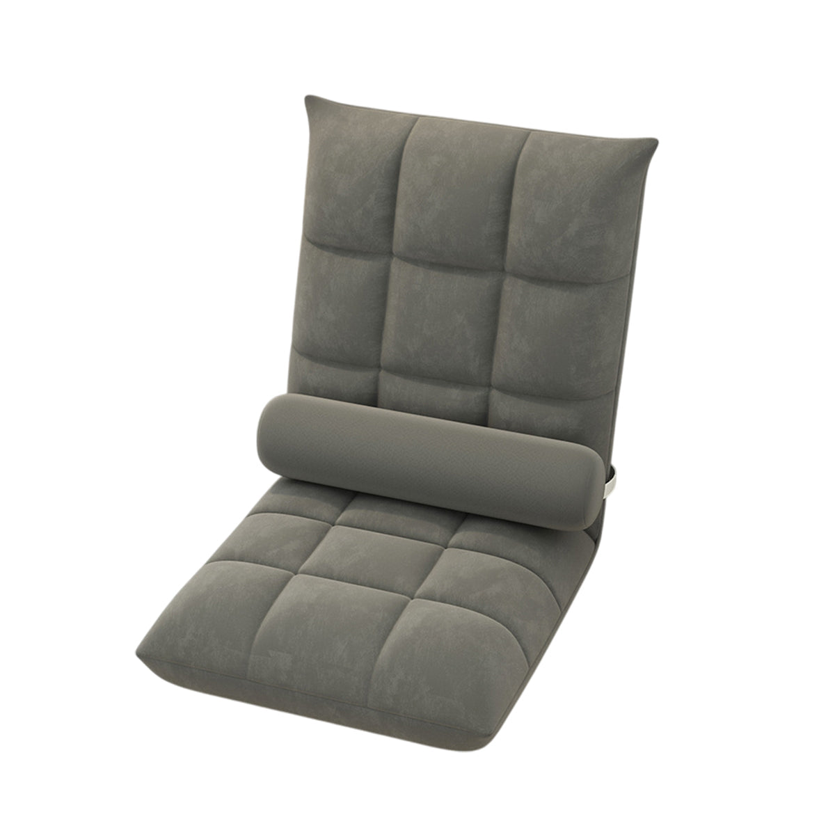 Floor Lounge Sofa Bed Chair with Lumbar Pillow Folding Adjustable Cushion - Pink